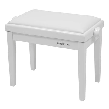 Proel PB90SBWWH Professional Wooden Keyboard Bench in Polished White