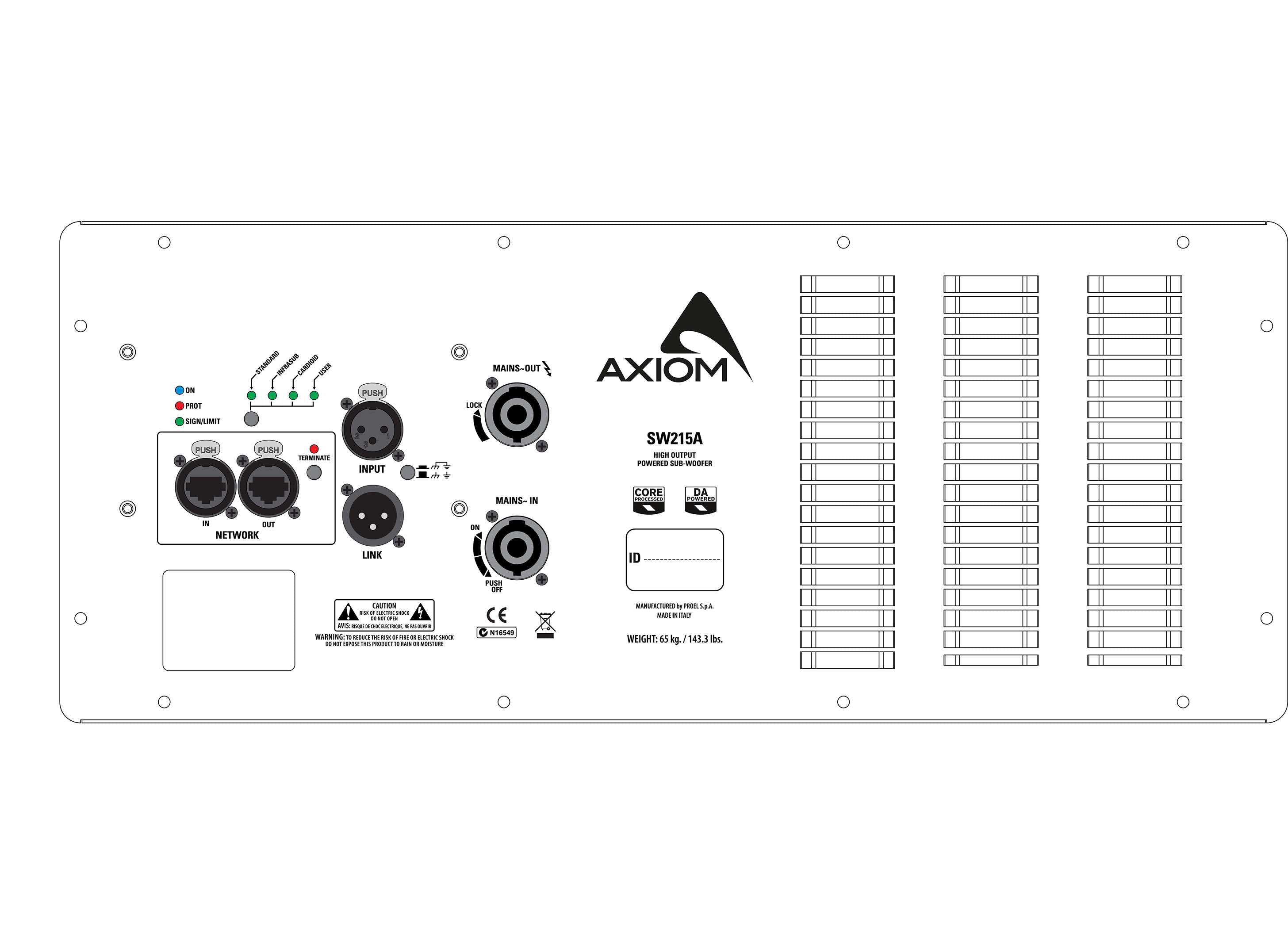Axiom SW215A Dual Very High Output, Manifolded Band Pass