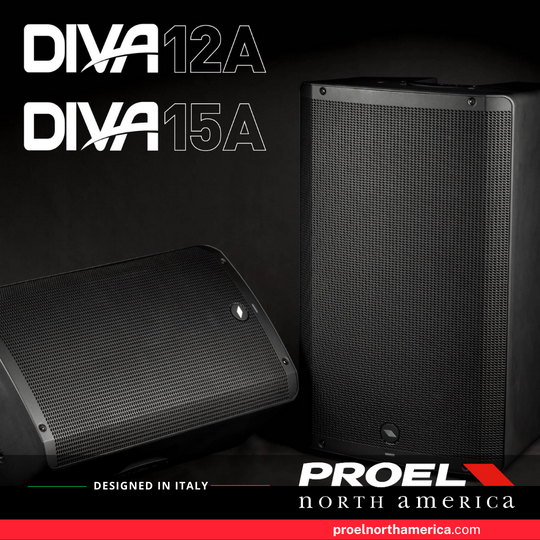 Introducing the PROEL DIVA12A and DIVA15A: Cutting-Edge Active Loudspeakers Redefining Performance and Versatility