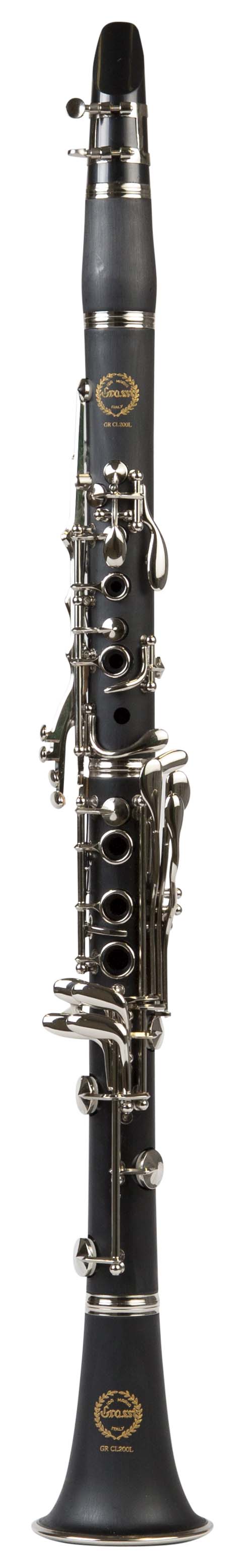 Grassi GR CL200L Clarinet in B♭ 18 Keys ABS Body Wood Like Finish Black (Master Series)