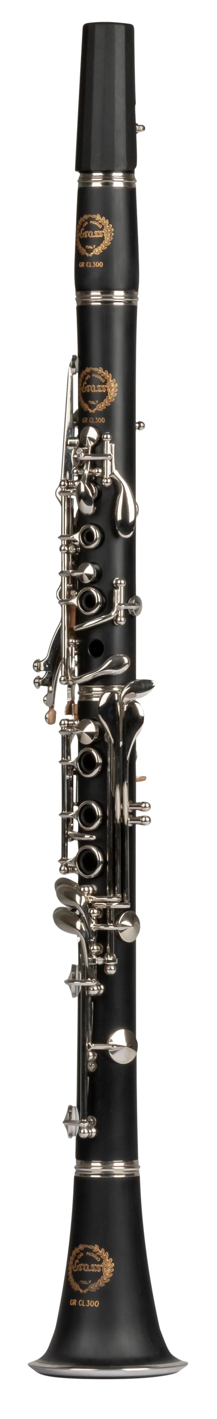 Grassi GR CL300 Clarinet in B♭ 17 Keys Pisoni Pads ABS Body Wood Like Finish Black (Master Series)
