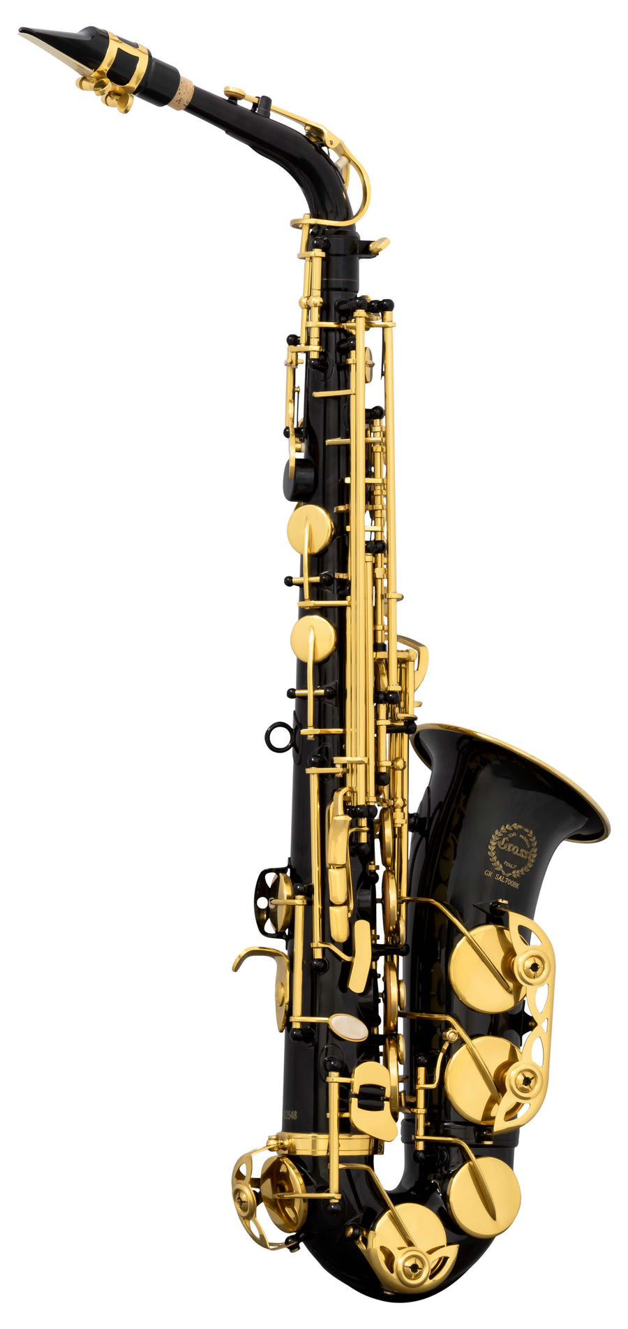 Grassi GR SAL700BK Alto Saxophone in Eb Black and Yellow Brass Lacquered (School Series)
