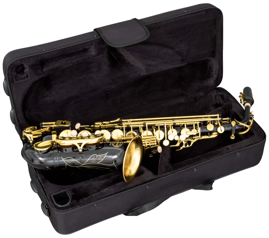 Grassi GR SAL700BK Alto Saxophone in E♭ Black and Yellow Brass Lacquered (School Series)