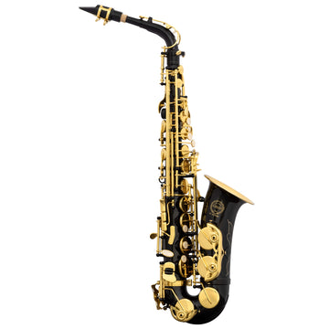 Grassi GR SAL700BK Alto Saxophone in Eb Black and Yellow Brass Lacquered (School Series)