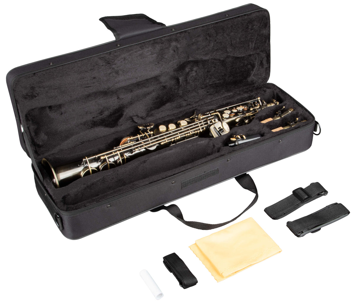 Grassi GR SSP830 Soprano Saxophone in B♭ with 2 Necks Antique Finish (School Series)