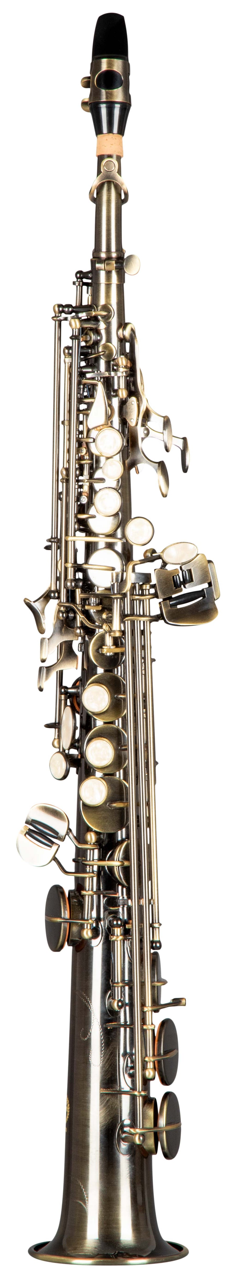 Grassi GR SSP830 Soprano Saxophone in Bb with 2 Necks Antique Finish (School Series)