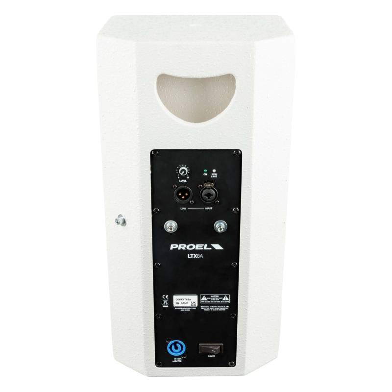 Proel LTX8AW Active 2-Way 8" Loudspeaker (White)