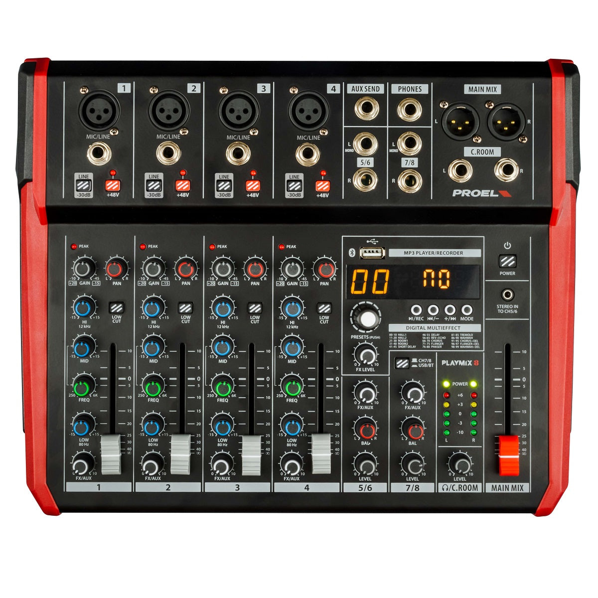 Proel PLAYMIX8 Mixer with FX and USB