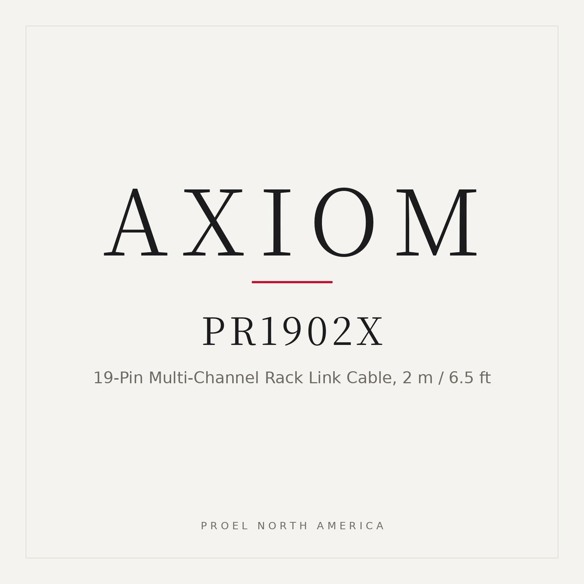 Axiom PR1902X Short Multi-Channel Cable with 19-Pin Connectors for Connecting Main and Auxiliary Rack Cabinets (2 meters / 6.5 feet)