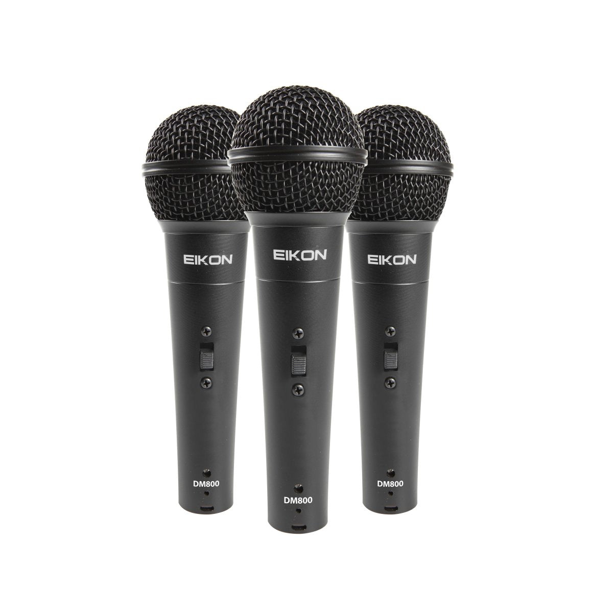 Eikon DM800KIT Kit of 3 Vocal Dynamic Microphones (Black)