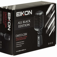 Eikon DM55V2BK Vintage Design Professional Vocal Dynamic Microphone (Satin Black)