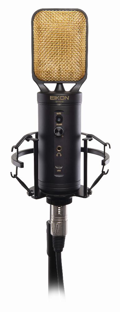 Eikon CM14USB USB + XLR Condenser Studio Microphone with USB Interface (Black & Gold)