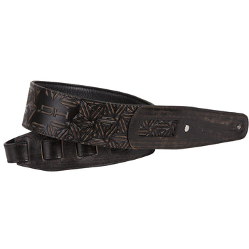 DieHard DHSTRAP600GR SUPERB Italian Leather Padded Guitar Strap (Dark Grey)