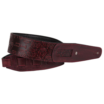 DieHard DHSTRAP600RD SUPERB Italian Leather Padded Guitar Strap (Burgundy Red)