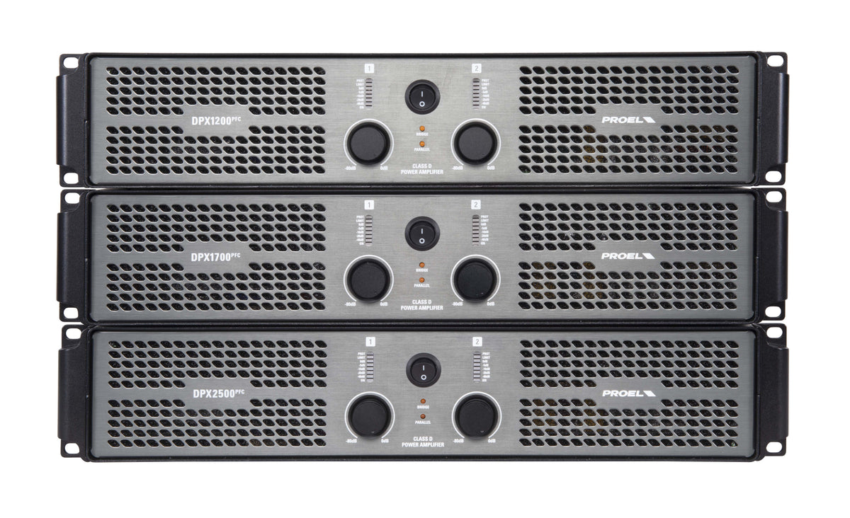 Proel DPX2500PFC Class D Power Amplifier with SMPS and PFC