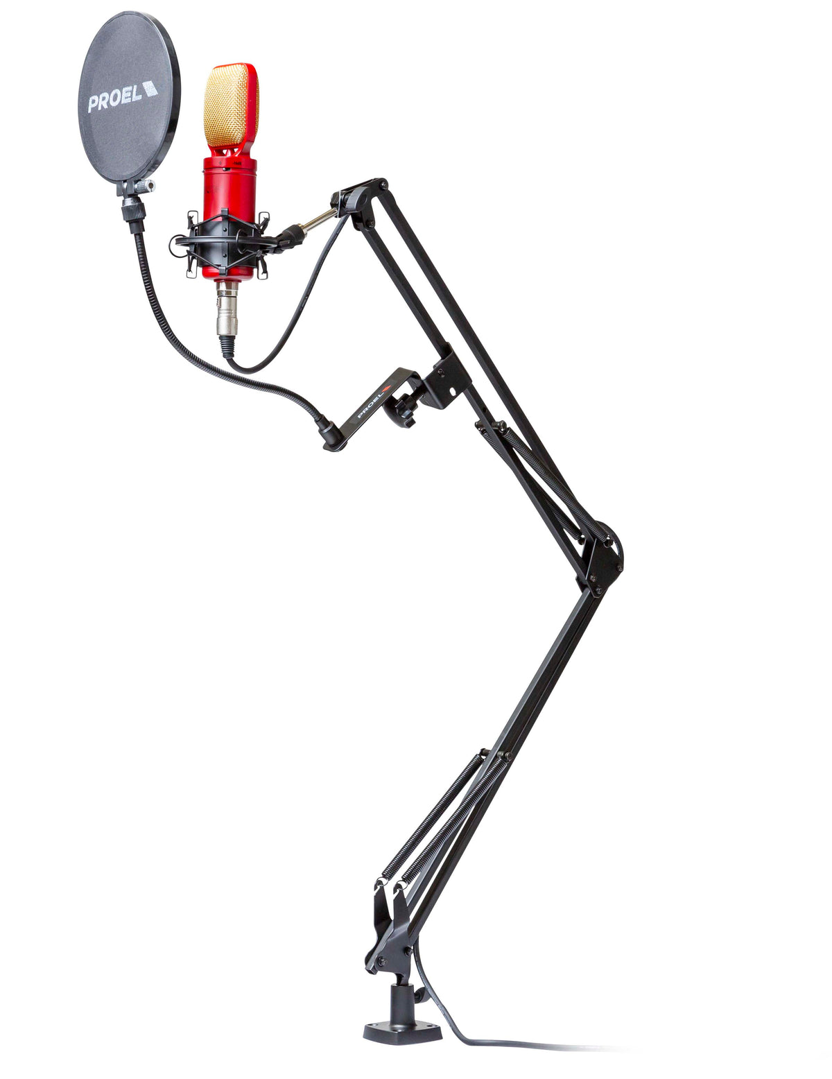 Proel DST260 Extensible Arm Microphone Stand (Matte Black)