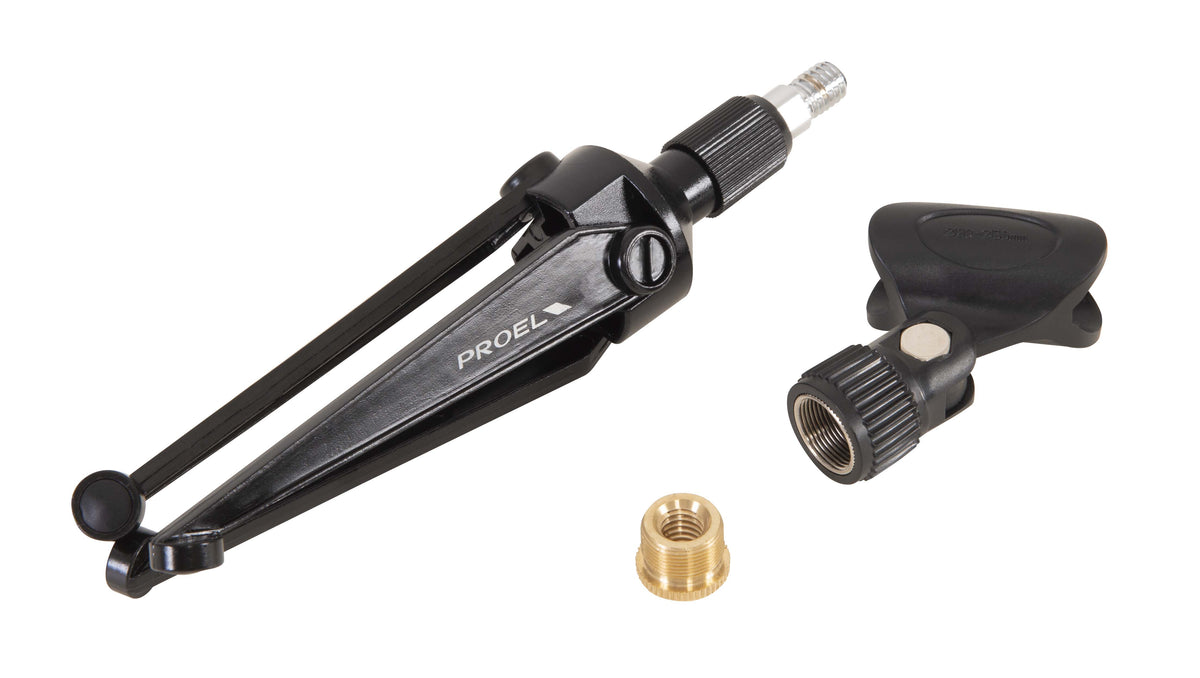 Proel DST60TL Desktop Microphone Stand with Metal Base (Matte Black)