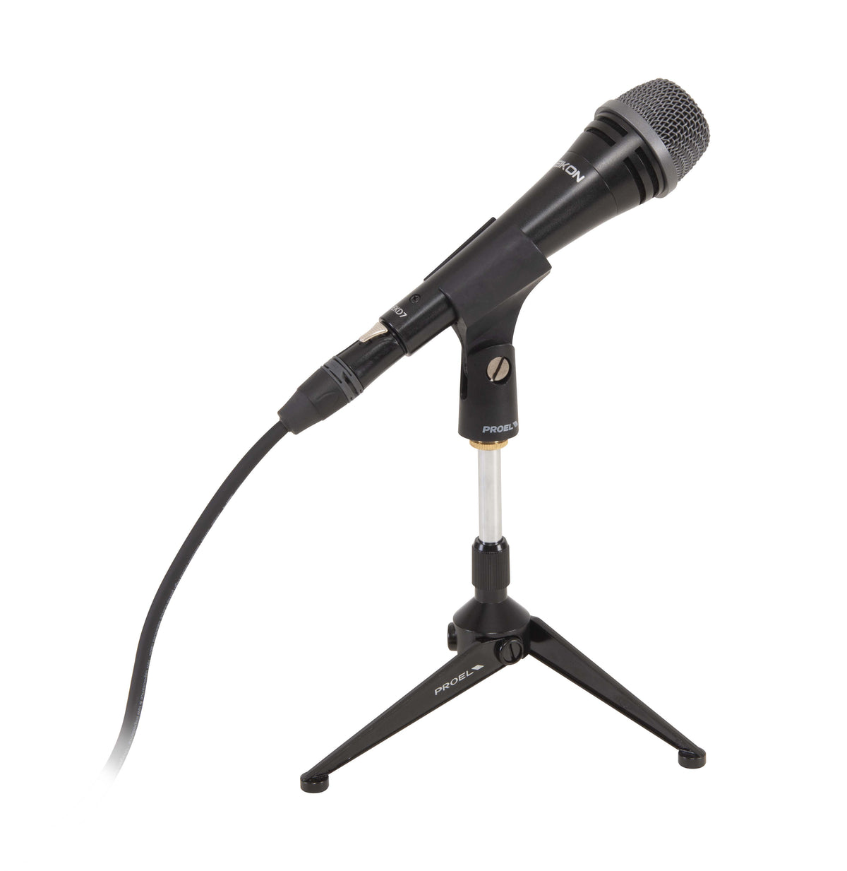 Proel DST60TL Desktop Microphone Stand with Metal Base (Matte Black)