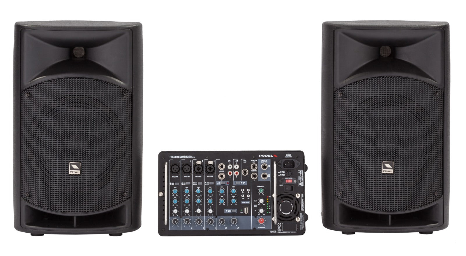 Proel FREEPASS8USB FREE Series All-In-One Portable Sound System – Proel ...