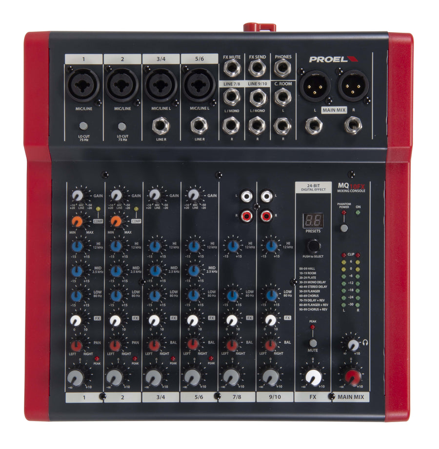 Proel MQ10FX MQ Series 10-Channel Compact Mixer with FX