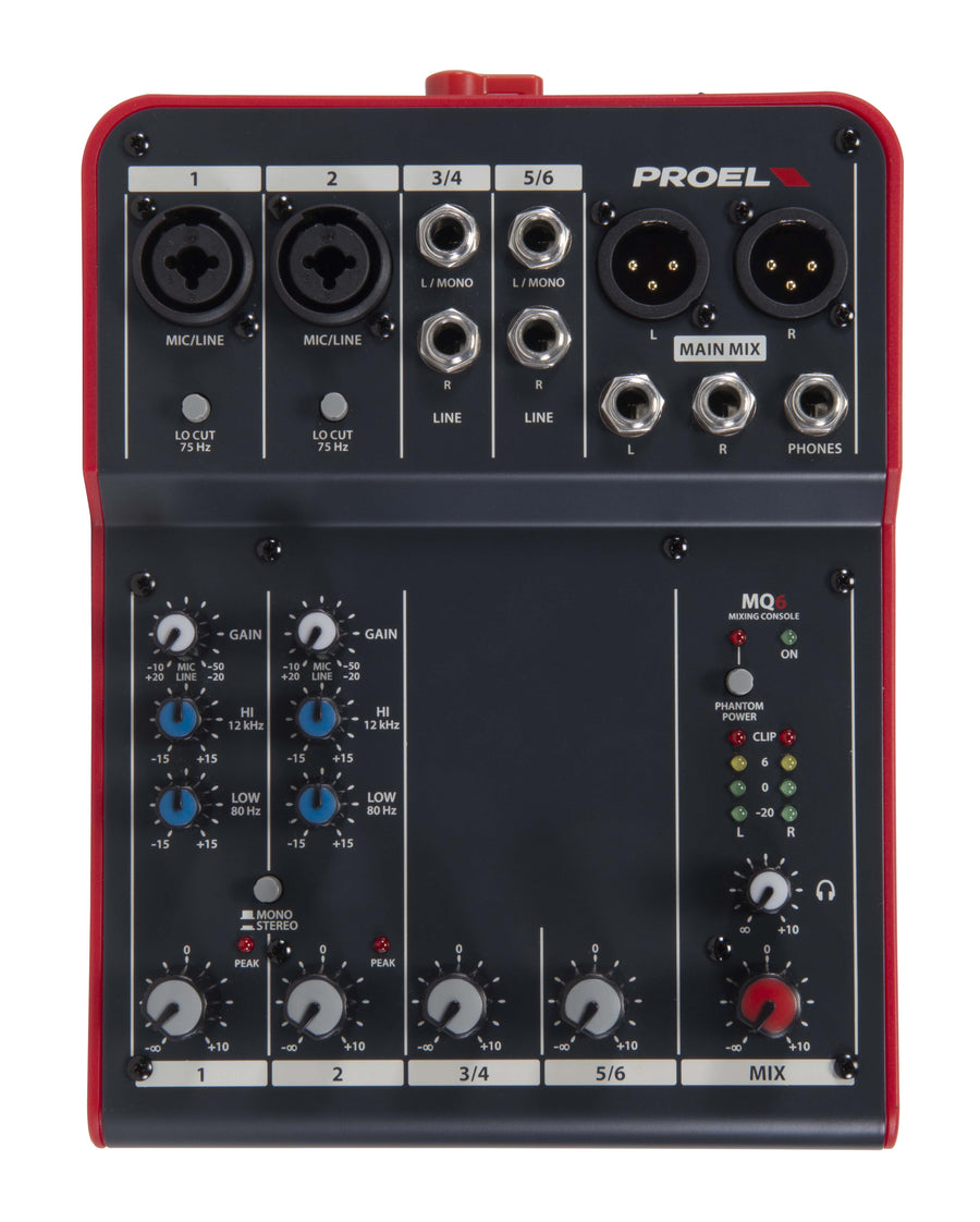 Proel MQ6 Compact 6-channel Mixer