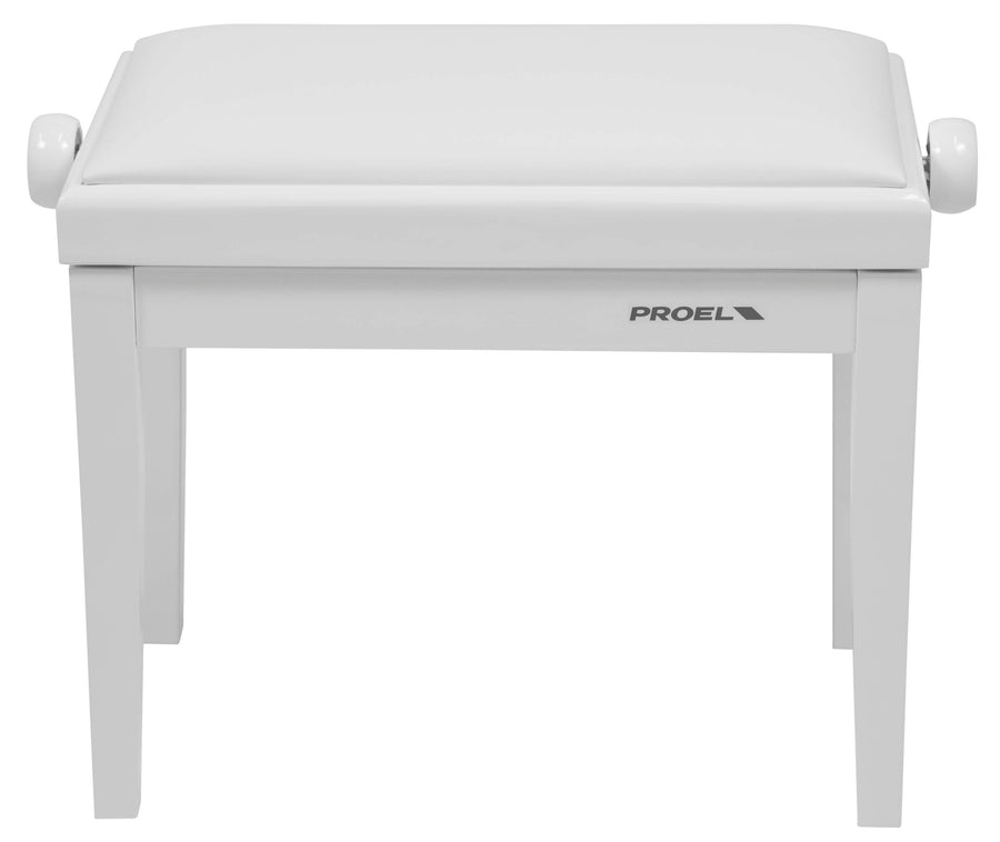 Proel PB90SBWWH Professional Wooden Keyboard Bench in Polished White