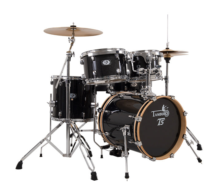 Tamburo T5 Series Complete Drum Set with Hardware Included (5-piece shell pack with Snare Drum and 20