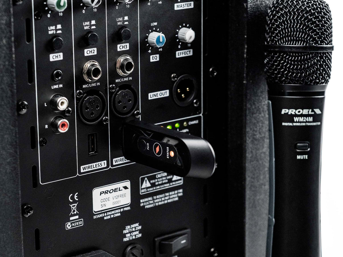 Proel V10FREE V-FREE Series Portable All-in-One Battery-Powered 10" Loudspeaker Sound System