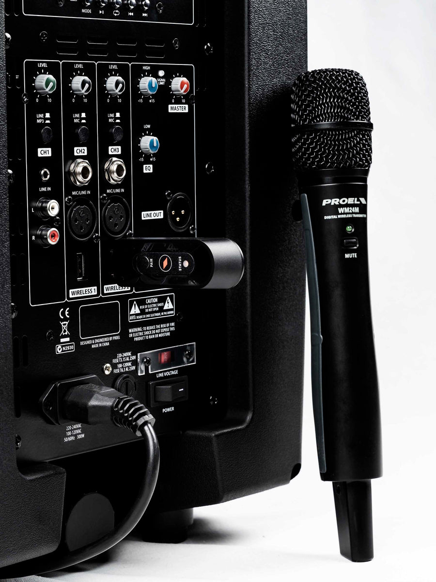 Proel V10WAVE V-WAVE Bi-Amplified 2-Way 10" Loudspeaker Sound System ...