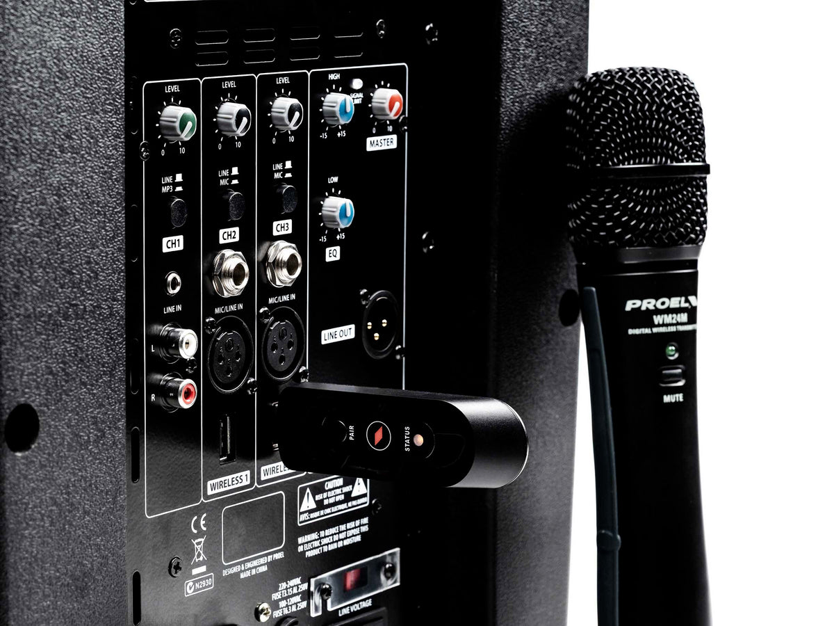 Proel V10WAVE V-WAVE Series 10" Active Loudspeaker with Mixer and Media Player