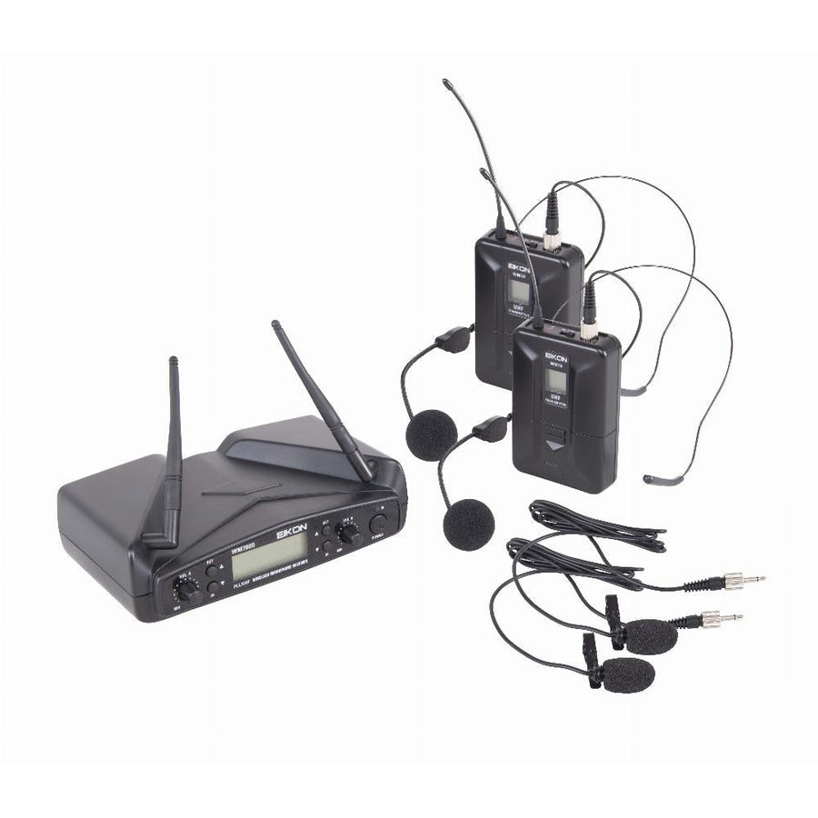 Eikon WM700DHA Dual-Channel PLL UHF Wireless Belt-Pack Microphone System