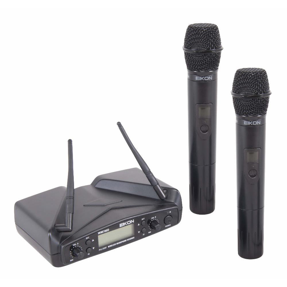 Eikon WM700DMA Dual-Channel PLL UHF Wireless Handheld Microphone System, US Version 512-562 MHz