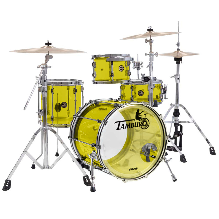 Tamburo TB VL418YW VOLUME Series (4-piece seamless-acrylic shell pack with Snare Drum and 18