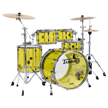 Tamburo TB VL522YW VOLUME Series (5-piece seamless-acrylic shell pack with Snare Drum and 22